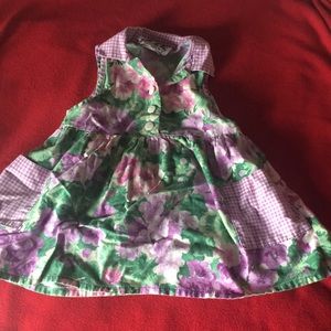 Vintage floral and checker dress